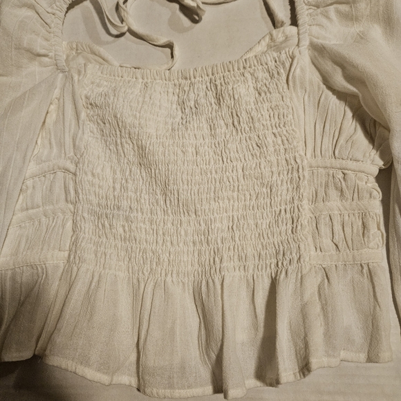 Free People Chloe Puff Smocked Top, M - Picture 9 of 13